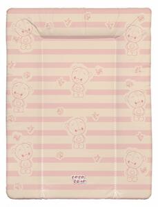 Babastar puha pelenkázó lap 50*70 cm - Rózsaszín apró maci + pillangó