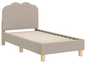VidaXL Gyerekágy keret fejtámlával Világosszürke 70 x 140 cm Bouclé