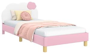 VidaXL Gyerekágy kerettel fejtámlával Rózsaszín 80 x 200 cm PU
