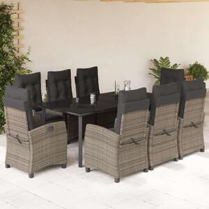 VidaXL Polyrattan Kerti Étkezőgarnitúra - 9 részes