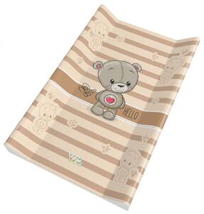 Babastar merev pelenkázó lap 50*70 cm - Drapp szívecskés maci