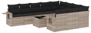 VidaXL Polyrattan Kerti Ülőgarnitúra - 11 részes