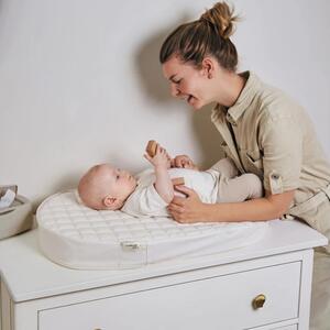 Bébé Jou fűtött steppelt pelenkázó lap - Quilted Squares (beige)