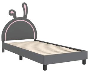 VidaXL Gyerekágy kerettel Világosszürke 90 x 200 cm PU