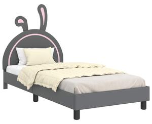 VidaXL Gyerekágy kerettel Világosszürke 80 x 200 cm PU