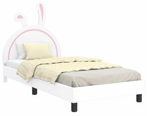 VidaXL Gyerekágy kerettel fejtámlával Fehér 90 x 200 cm PU