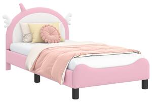 VidaXL Gyerekágy kerettel Rózsaszín 80 x 160 cm PU