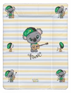 Babastar puha pelenkázó lap 50*70 cm - Szürke koala gitárral