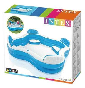Intex 229x229x66cm Puhafalú medence (S2416441) - kék-fehér