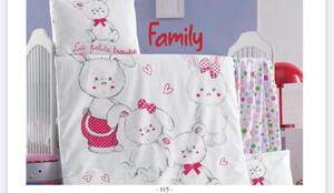 Gyermek pamut lepedők Family 130x90cm+45x65cm TiaHome