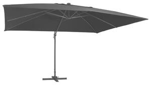VidaXL fekete konzolos napernyő LED-del/alumínium rúddal 400 x 300 cm