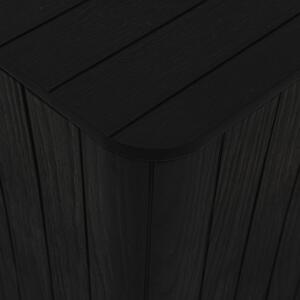VidaXL fekete polipropilén kerti asztal levehető fedéllel