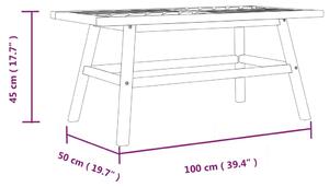 VidaXL tömör akácfa dohányzóasztal 100 x 50 x 45 cm