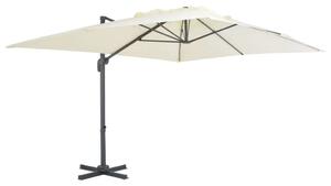 VidaXL homokszínű konzolos napernyő alumíniumrúddal 400 x 300 cm