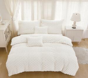 3 részes mikroplüss lapok 200x140cm+90x70cm Exkluzív Sweet fehér TiaHome