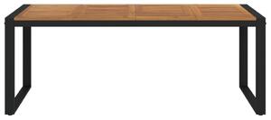 VidaXL tömör akácfa kerti asztal U-alakú lábakkal 200 x 90 x 75 cm