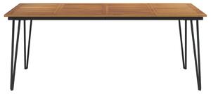 VidaXL tömör akácfa kerti asztal hajtűlábakkal 200 x 90 x 75 cm