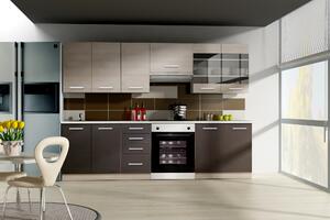 Konyha Chasma 260 cm (ferrara tölgy + sötét legno)