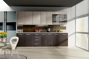 Konyha Chasma 260 cm (ferrara tölgy + sötét legno)
