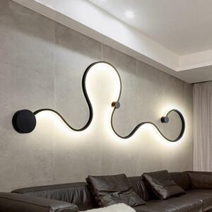 Tharos Kreatív Fali Lámpa 120x33cm fekete meleg fehér