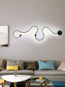 Tharos Kreatív Fali Lámpa 120x33cm Fekete Hideg Fehér Színhőmérséklettel