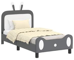 VidaXL Gyerekágy kerettel fejtámlával Világosszürke 80 x 160 cm PU