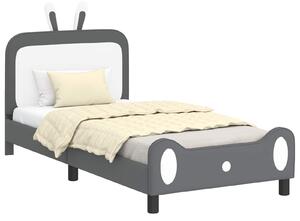 VidaXL Gyerekágy kerettel fejtámlával Világosszürke 80 x 200 cm PU