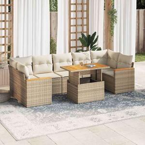 VidaXL Polyrattan Kerti Ülőgarnitúra - 7 részes - Bézs