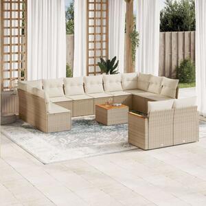 VidaXL Polyrattan Kerti Ülőgarnitúra - 13 részes - Bézs