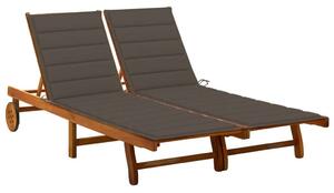 VidaXL 2 Személyes Akácfa Napozóágy - 200cm