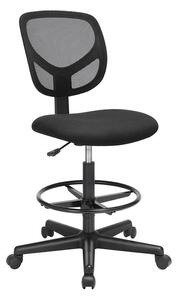 Fekete irodai szék hálós háttámlával