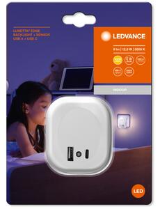 Ledvance éjszakai LED irányfény 2 USB csatlakozóval, fehér (Lunetta)