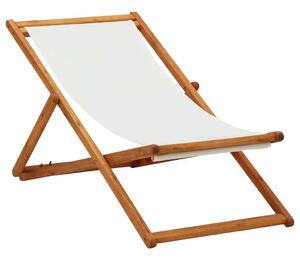 VidaXL Strandszék - Összecsukható - Krémfehér