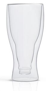 Duplafalú üvegpohár - sörös, üdítős - 350 ml