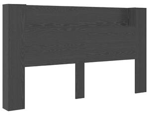 VidaXL Fejtámla polcokkal Fekete tölgy 180 x 17 x 104,5 cm Faanyag