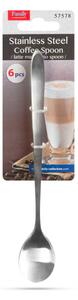 Rozsdamentes acél kávéskanál / latte macchiato kanál - 186 x 30 mm - 6 db / csomag