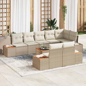 VidaXL Kerti Kanapé Szett 9 pcs bézs és krémszínű 319 x 154 x 85 cm
