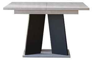 Asztal Goodyear 107, Fekete, Szürke, 75x90x120cm, Hosszabbíthatóság, Laminált forgácslap