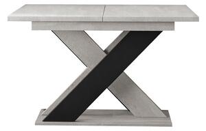 Asztal Goodyear 117, Szürke, Fekete, 75x90x120cm, Hosszabbíthatóság, Laminált forgácslap