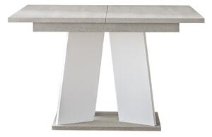 Asztal Goodyear 107, Fehér, Szürke, 75x90x120cm, Hosszabbíthatóság, Laminált forgácslap