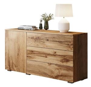 Komód Sarasota 128, Laminált forgácslap, 68x111x39cm, Wotan tölgy