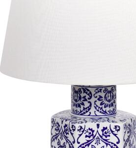 Fehér és kék porcelán asztali lámpa 53 cm MARCELIN