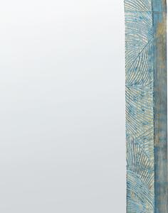 Kék fa falitükör 66 x 109 cm MELAY