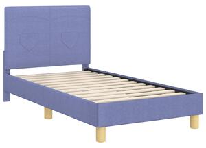 VidaXL Gyerekágy kerettel fejtámlával Farmerkék 80 x 160 cm szövet