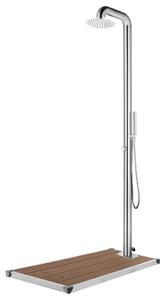 Rozsdamentes acél kerti zuhany barna aljjal 230 cm