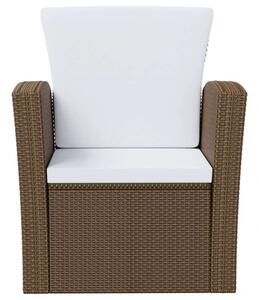 VidaXL Polyrattan Kerti Ülőgarnitúra - 16 részes - Barna