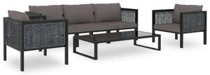Polyrattan Kerti Ülőgarnitúra - 6 részes
