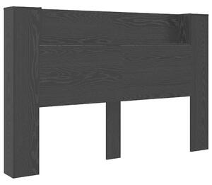 VidaXL Fejtámla polcokkal Fekete tölgy 160 x 17 x 104,5 cm Faanyag