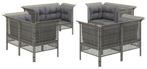 VidaXL Polyrattan Kerti Ülőgarnitúra - 8 Részes - Szürke