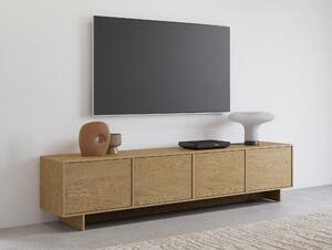 TV-állvány Cavbali 101, Laminált forgácslap, 51x221x42cm, Világos fa